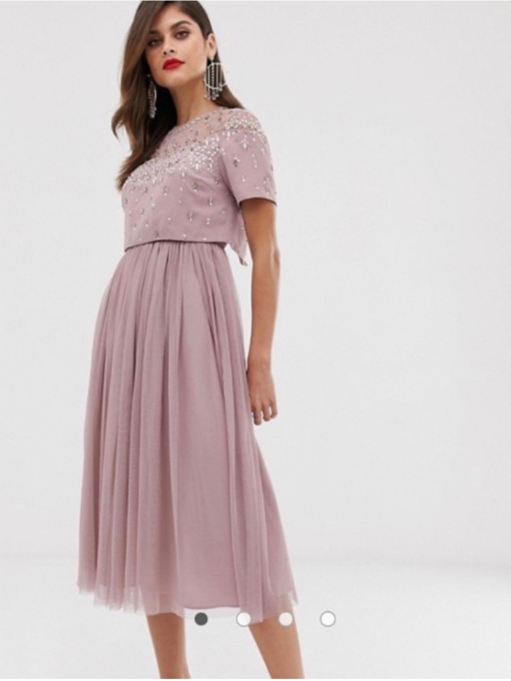 EUC - ASOS - Elegant Embellished Midi Dress